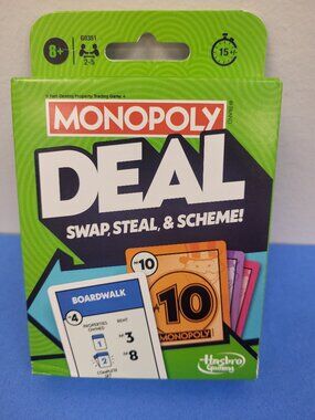 Monopoly Deal Card Game Portable Road Trips Vacation Fast Shipping New